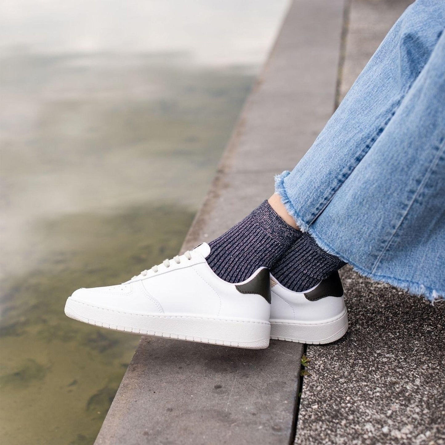 Trio de chaussettes à paillettes - anthracite, navy, bordeaux - Mon alpaga