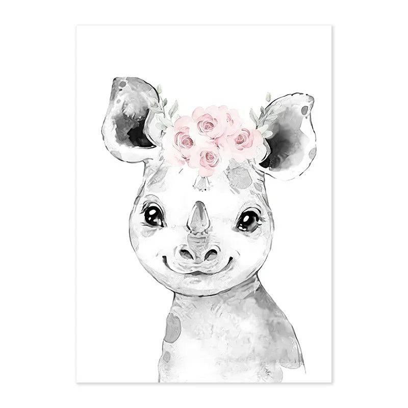 Affiches animaux fille personnalisable - Mon alpaga