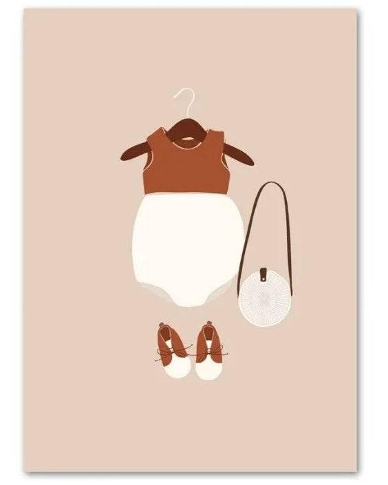 Affiches Enfance Silhouette Terracotta - Mon alpaga