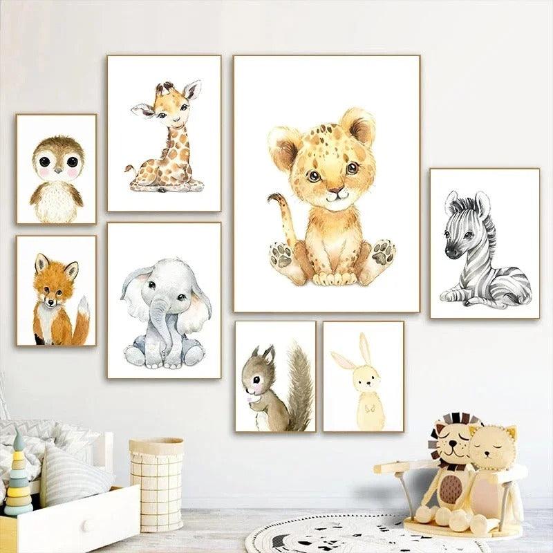 Affiches animaux de la forêt