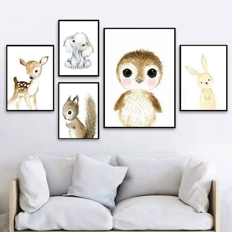 Affiches animaux de la forêt