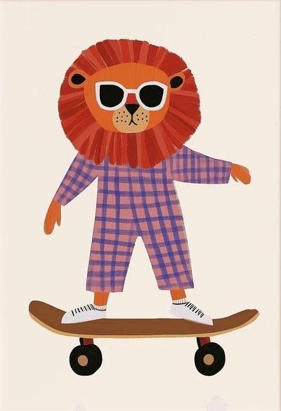 Affiches Animaux drôles Skateboard