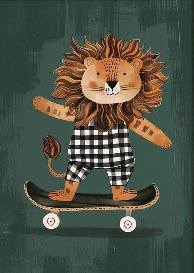 Affiches Animaux drôles Skateboard