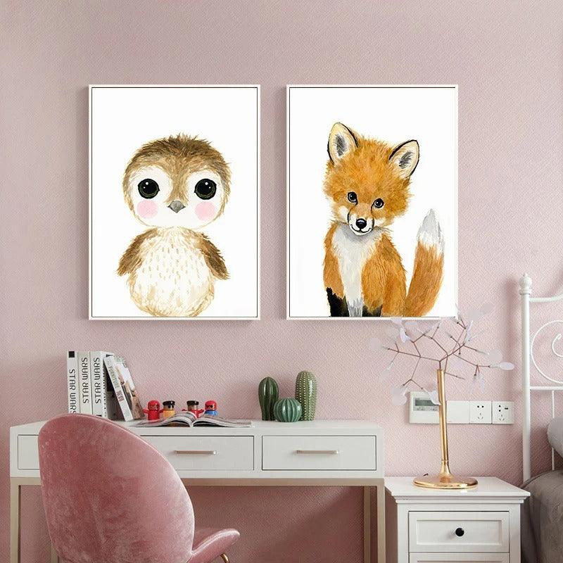 Affiches animaux de la forêt