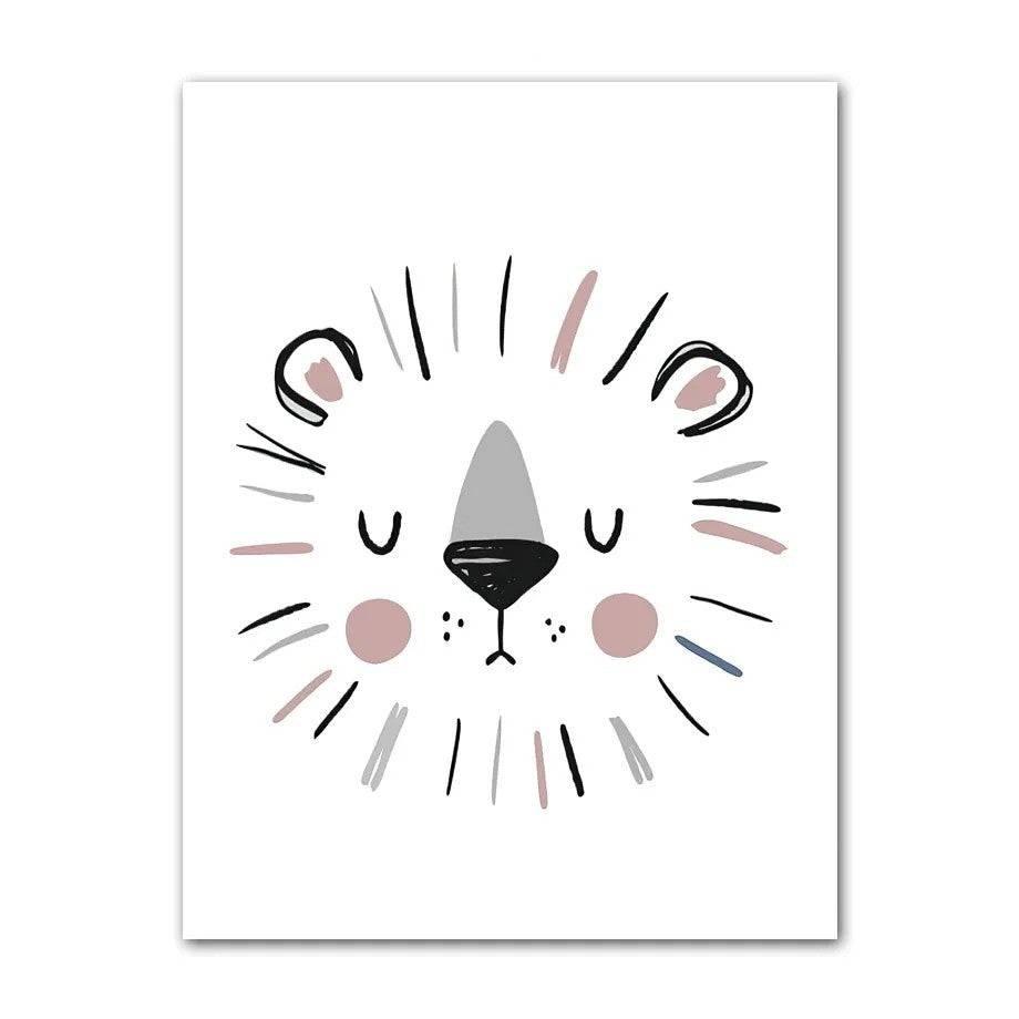 Affiches animaux style minimaliste - Mon alpaga