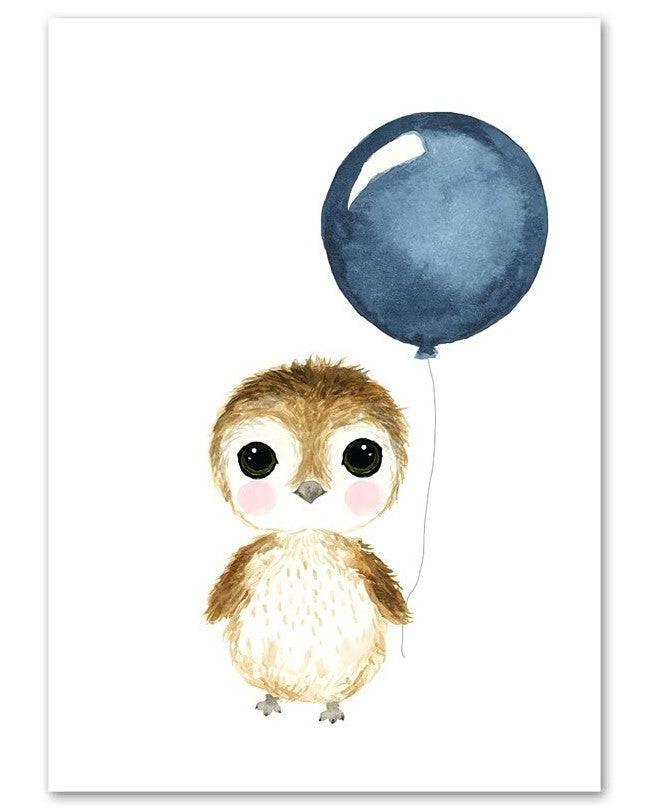 Affiche animaux de la forêt ballon - Mon alpaga