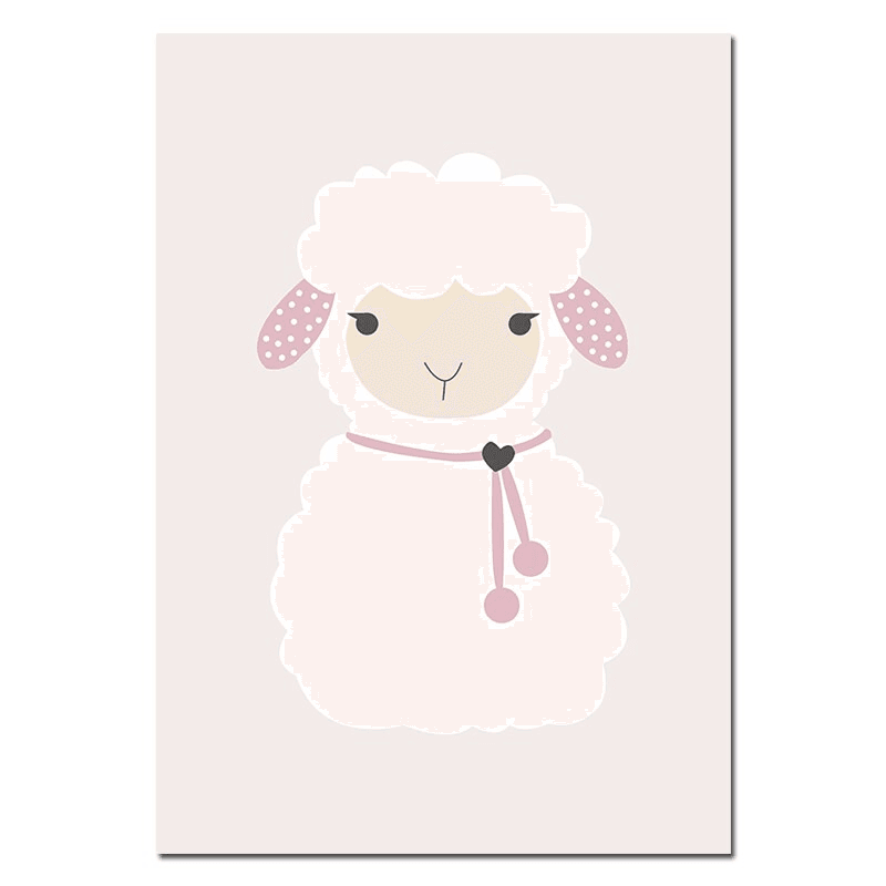 Affiche animaux pastel - Mon alpaga