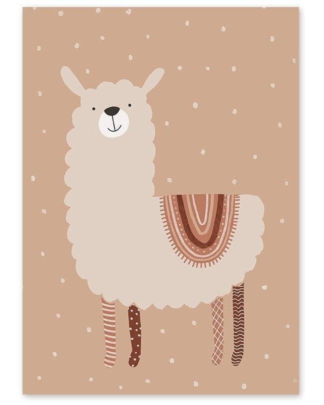 Affiche lama & rêves célestes - Mon alpaga