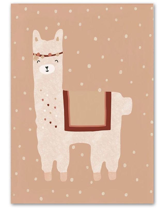 Affiche licorne, lama, lapin - Mon alpaga
