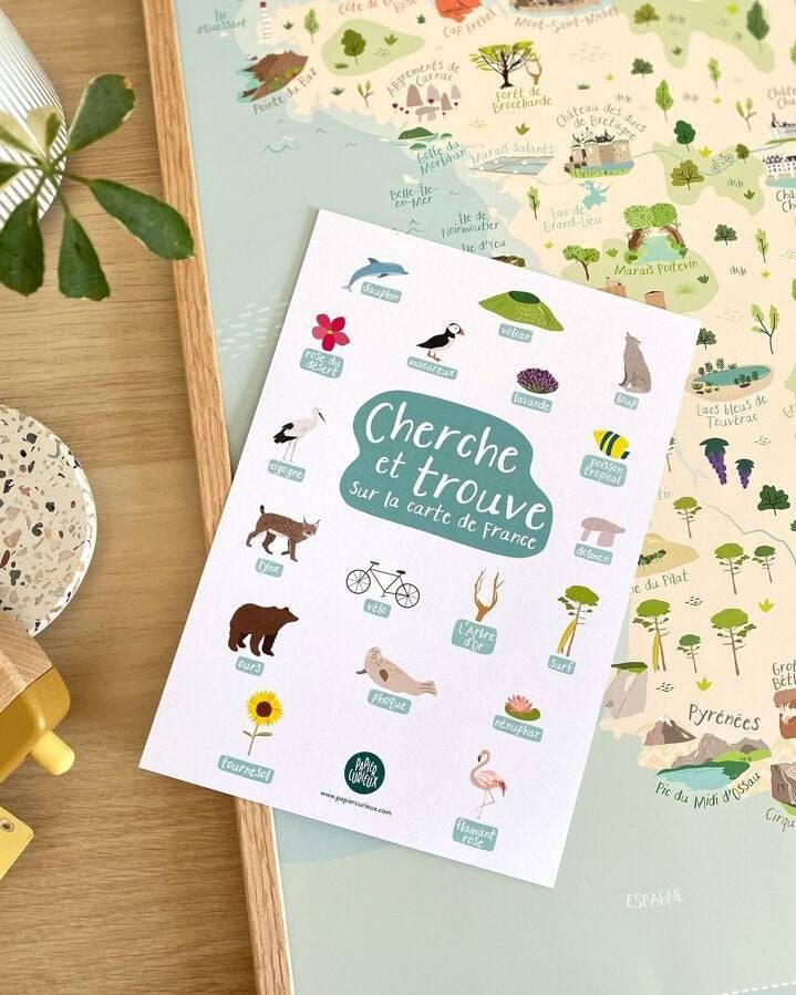 Affiche ludique merveilles de France - Mon alpaga