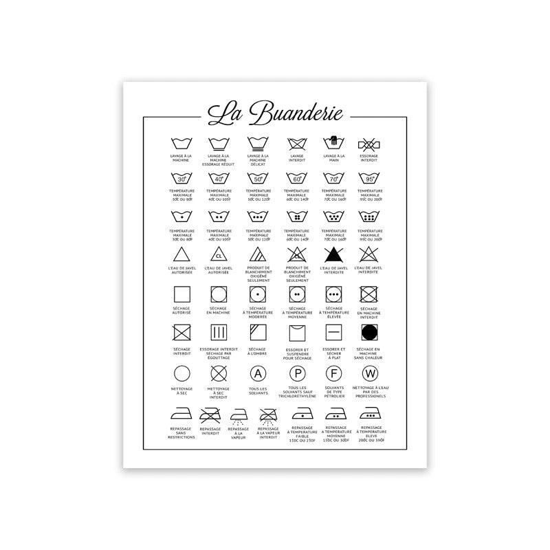 Affiche Entretien du linge