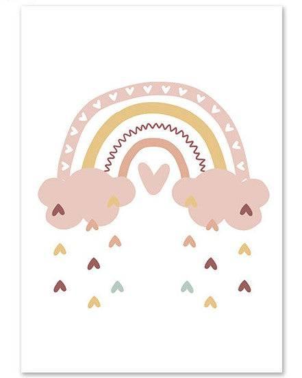 Affiches alpaga, cactus, arc en ciel - Mon alpaga