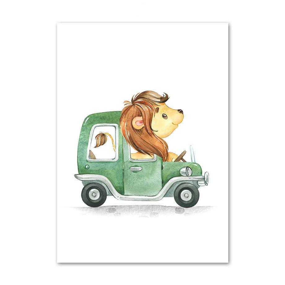 Affiches animaux en voiture - Mon alpaga