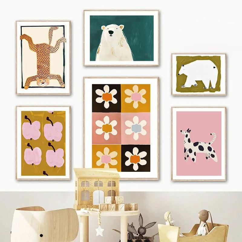 Affiches enfants style bohème et coloré