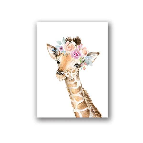 Affiches animaux couronnes de fleurs - Mon alpaga