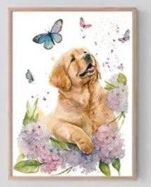 Affiches animaux "dans les fleurs" - Mon alpaga