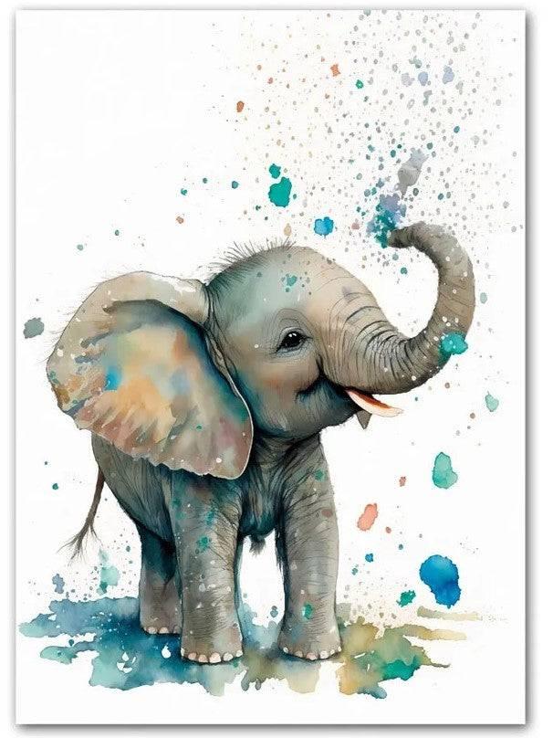 Affiches animaux "dans les fleurs" - Mon alpaga