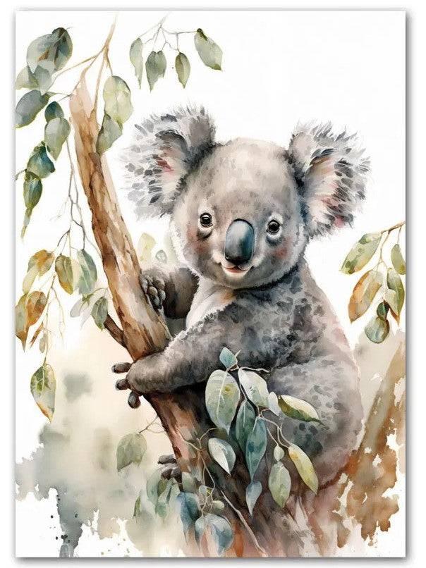 Affiches animaux "dans les fleurs" - Mon alpaga