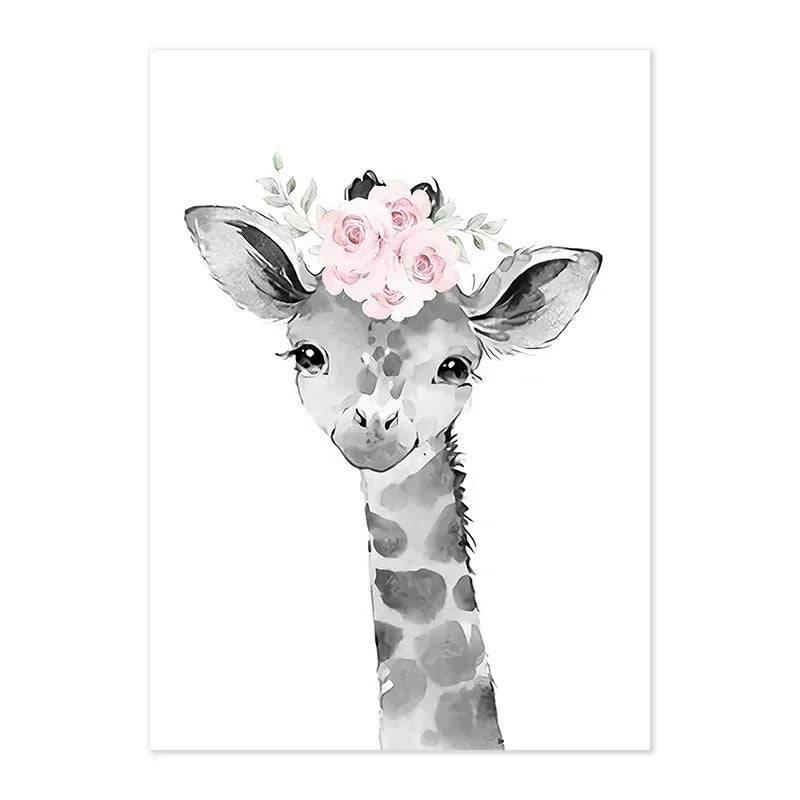 Affiches animaux fille personnalisable - Mon alpaga