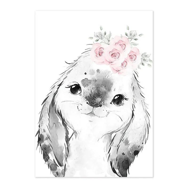 Affiches animaux fille personnalisable - Mon alpaga