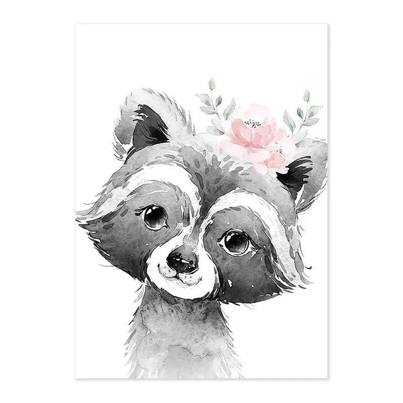 Affiches animaux fille personnalisable - Mon alpaga