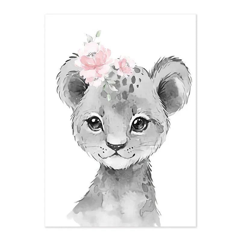 Affiches animaux fille personnalisable - Mon alpaga
