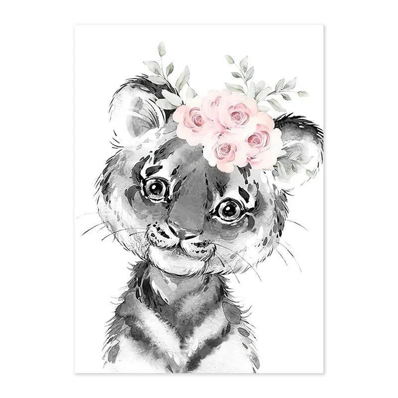 Affiches animaux fille personnalisable - Mon alpaga