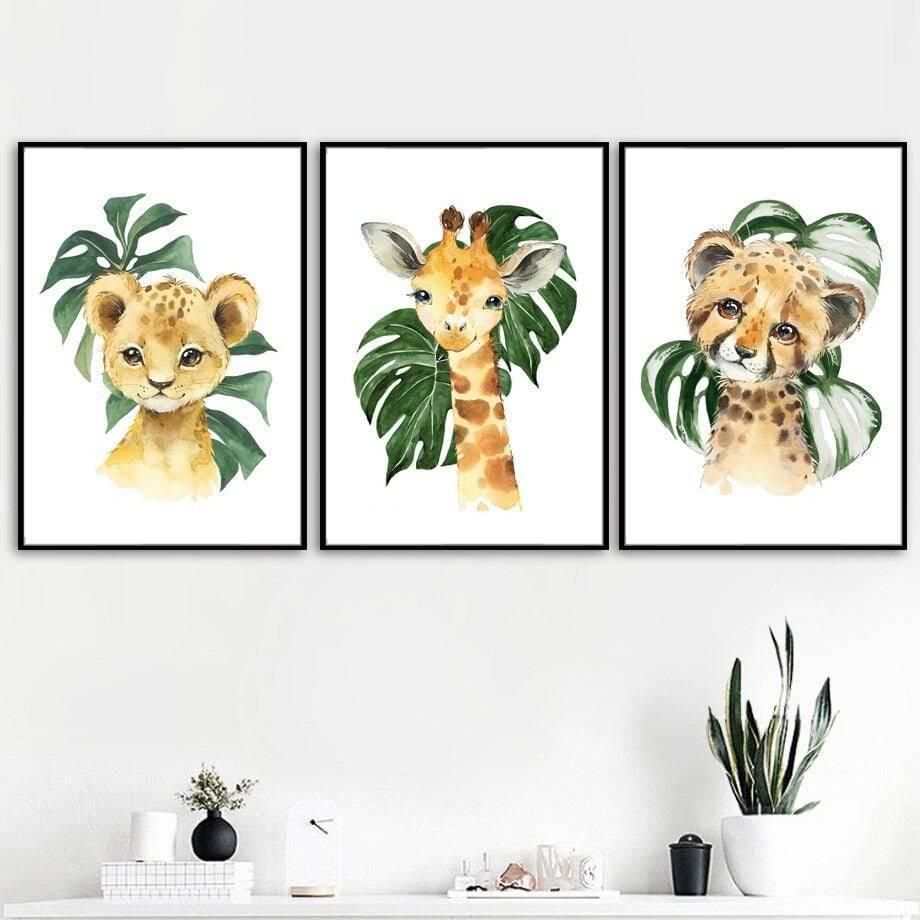 Affiches animaux jungle enfant - Mon alpaga
