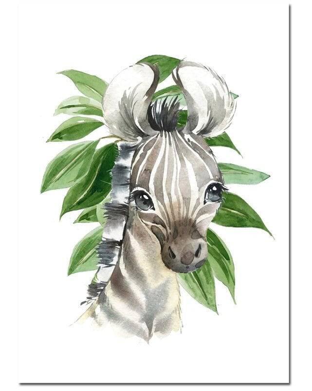 Affiches animaux jungle enfant - Mon alpaga