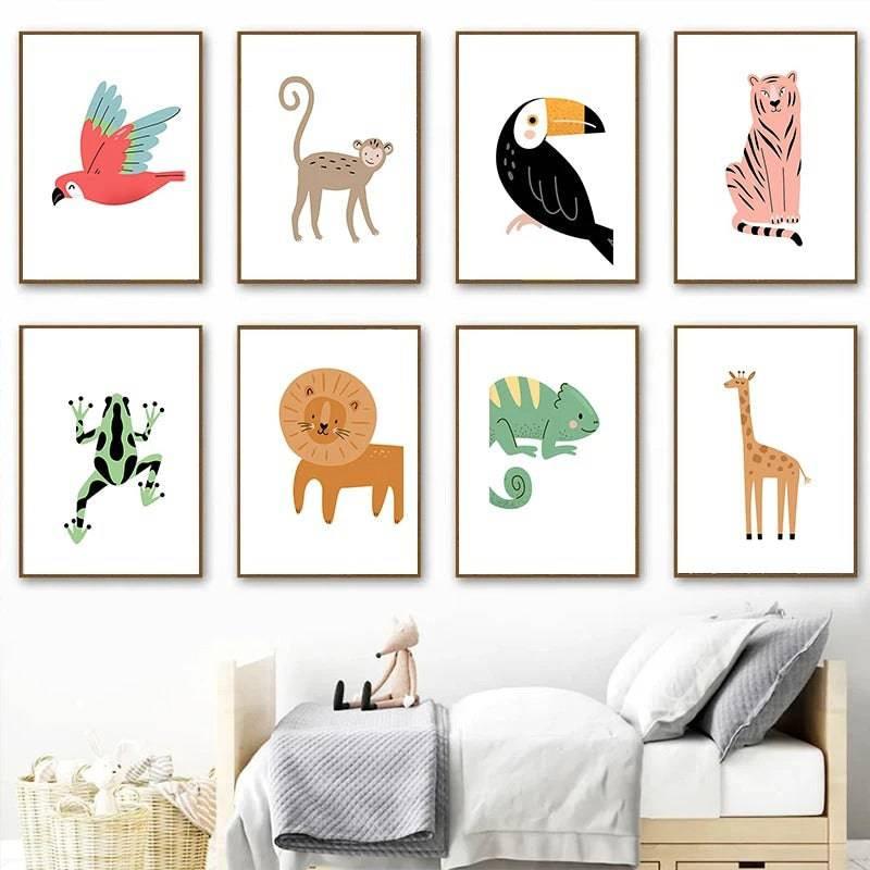 Affiches Animaux sauvages colorés - Mon alpaga