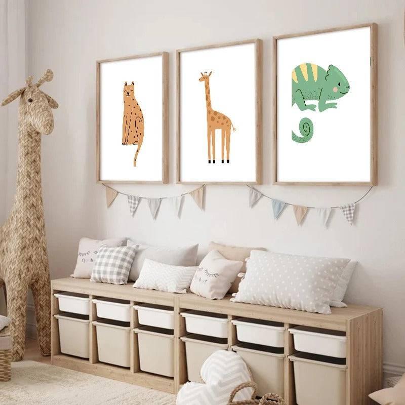 Affiches Animaux sauvages colorés - Mon alpaga