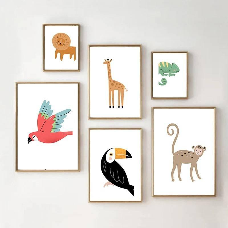 Affiches Animaux sauvages colorés - Mon alpaga