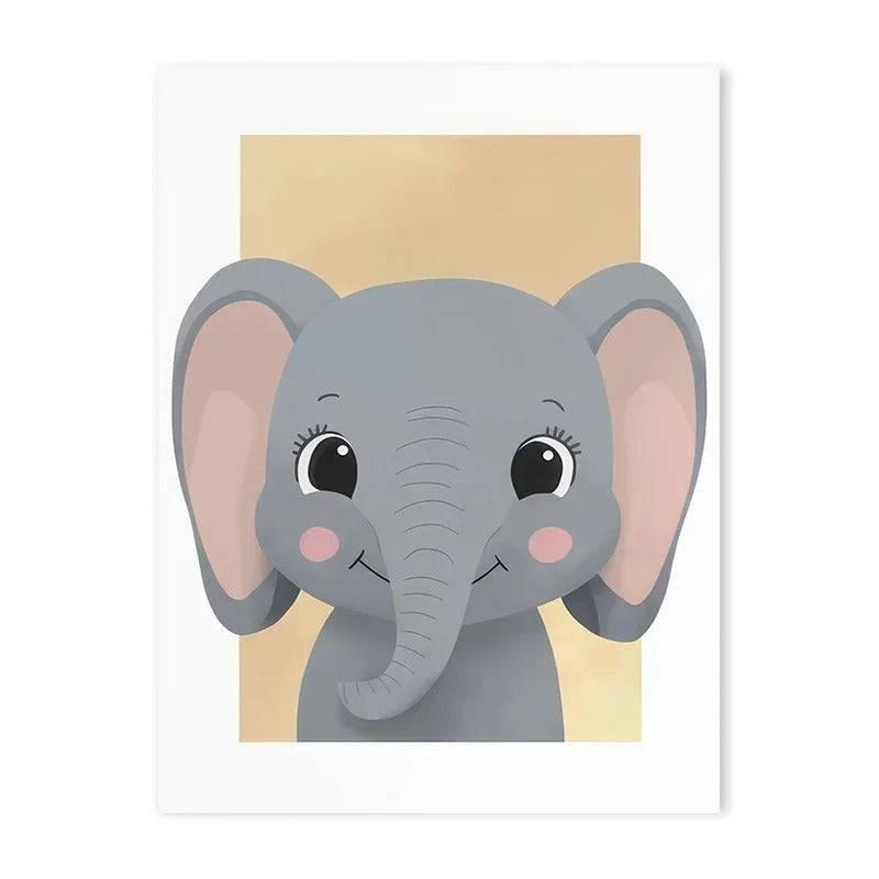 Affiches animaux savane colorée - Décoration enfantine pour bébé et enfant - Mon alpaga