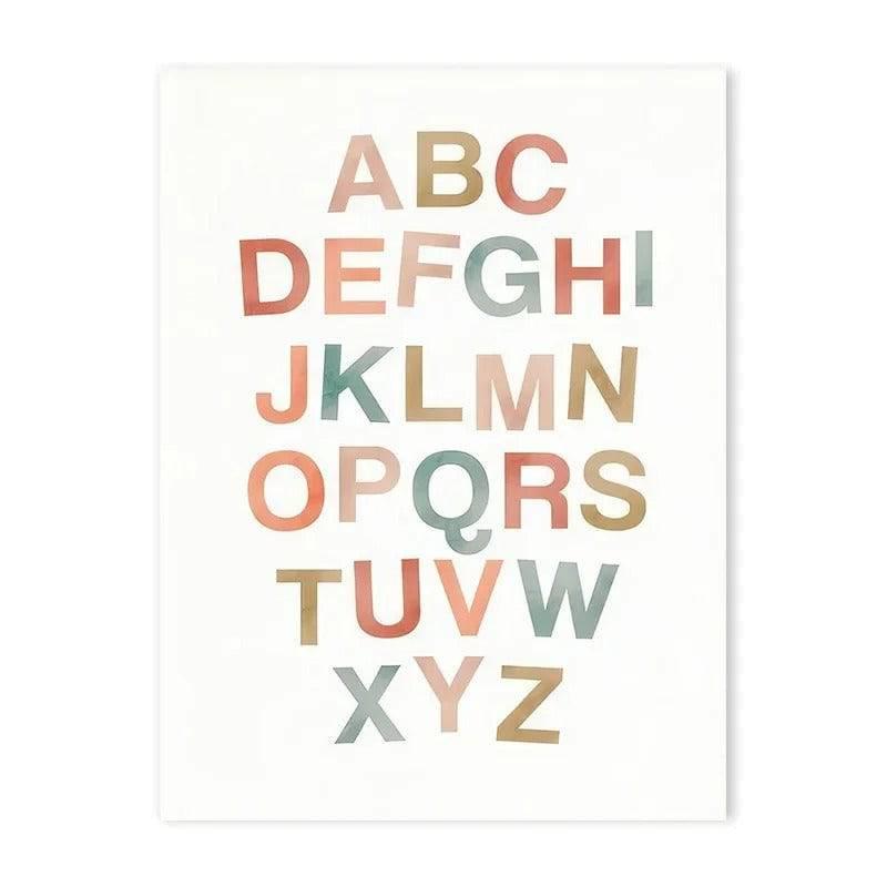 Affiches animaux savane colorée - Décoration enfantine pour bébé et enfant - Mon alpaga