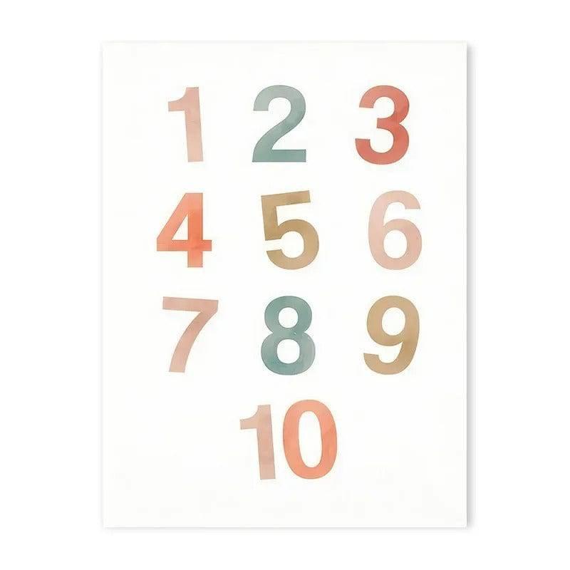 Affiches animaux savane colorée - Décoration enfantine pour bébé et enfant - Mon alpaga