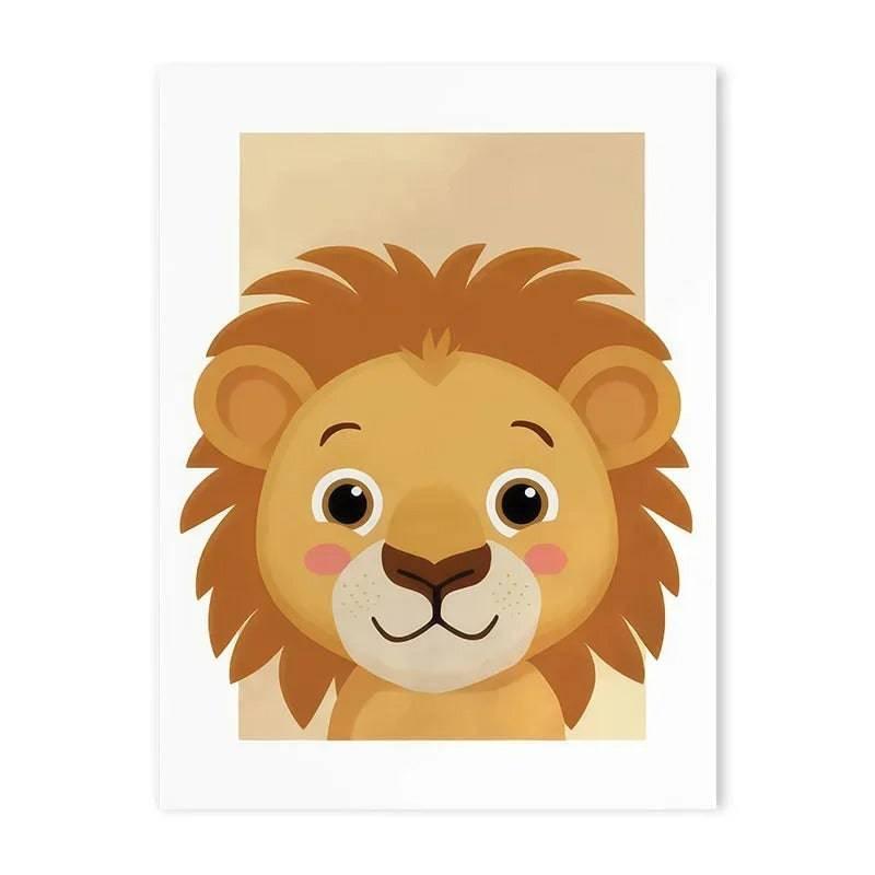 Affiches animaux savane colorée - Décoration enfantine pour bébé et enfant - Mon alpaga
