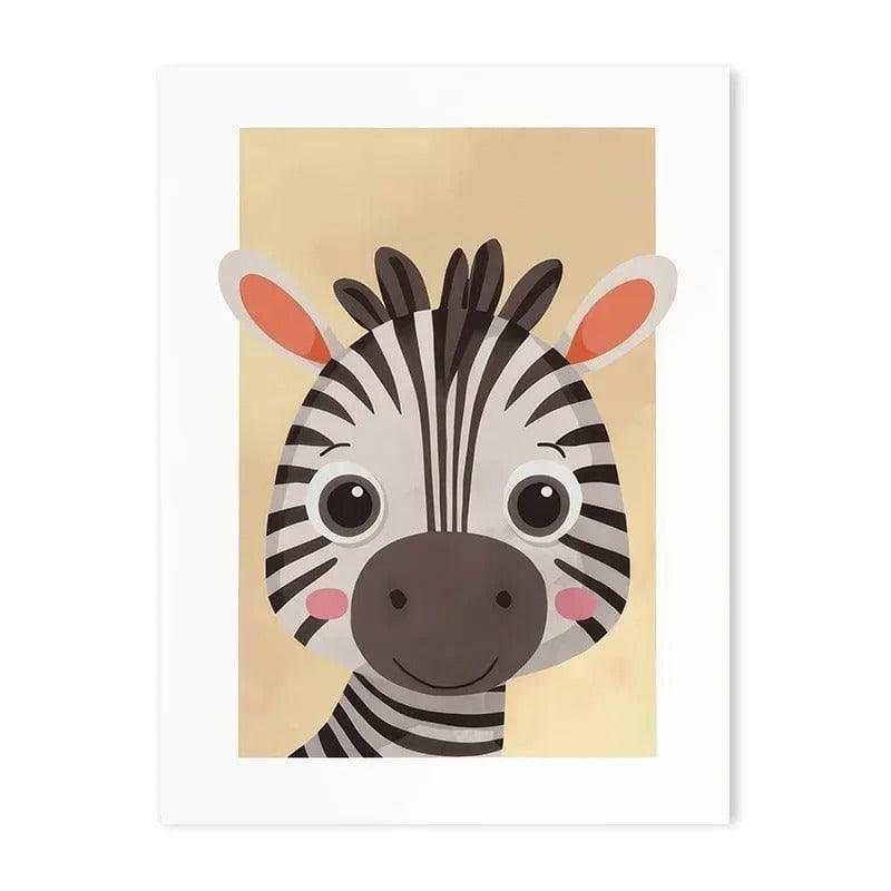 Affiches animaux savane colorée - Décoration enfantine pour bébé et enfant - Mon alpaga