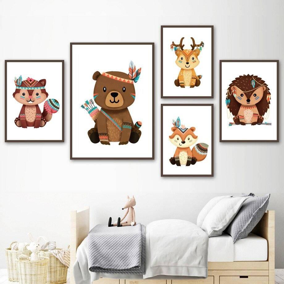 Affiches bébés animaux indiens - Mon alpaga