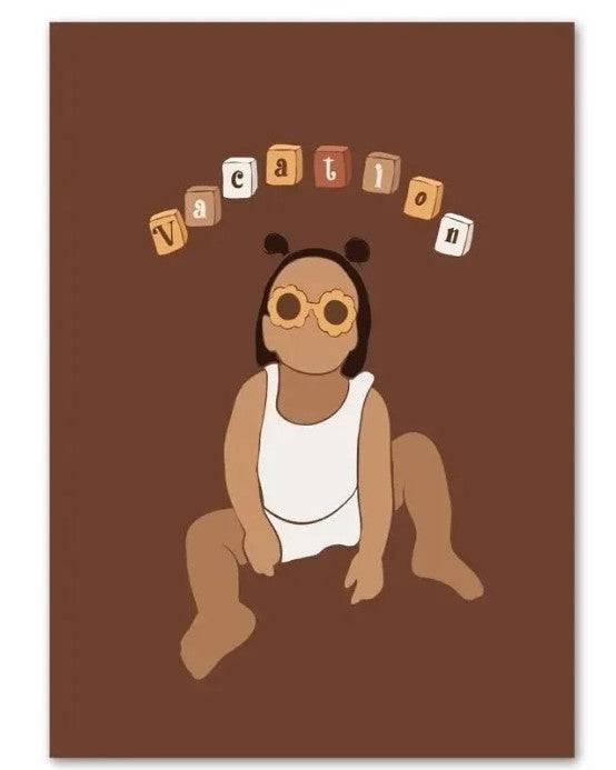Affiches Enfance Silhouette Terracotta - Mon alpaga