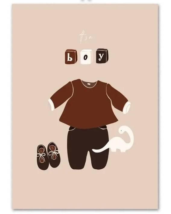 Affiches Enfance Silhouette Terracotta - Mon alpaga