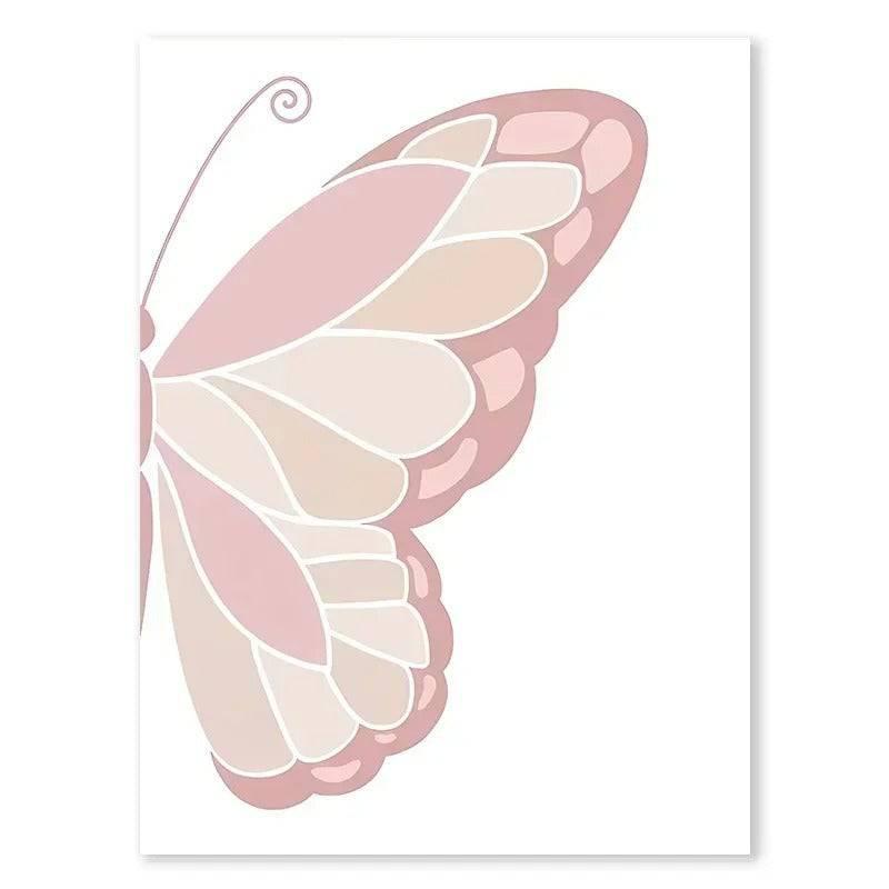 Affiches fille papillon personnalisable - Mon alpaga