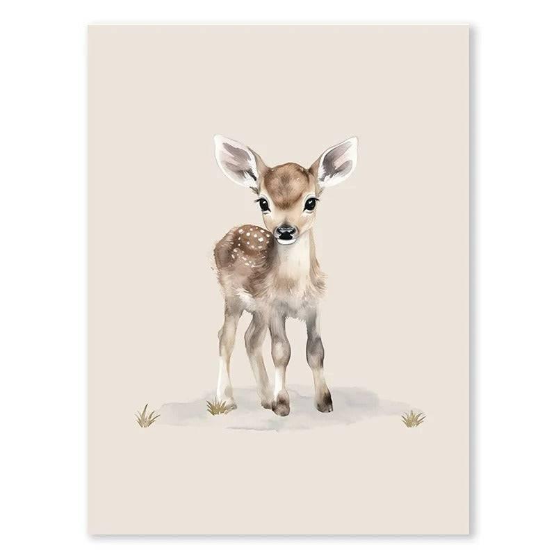 Affiches petits animaux des bois - Mon alpaga