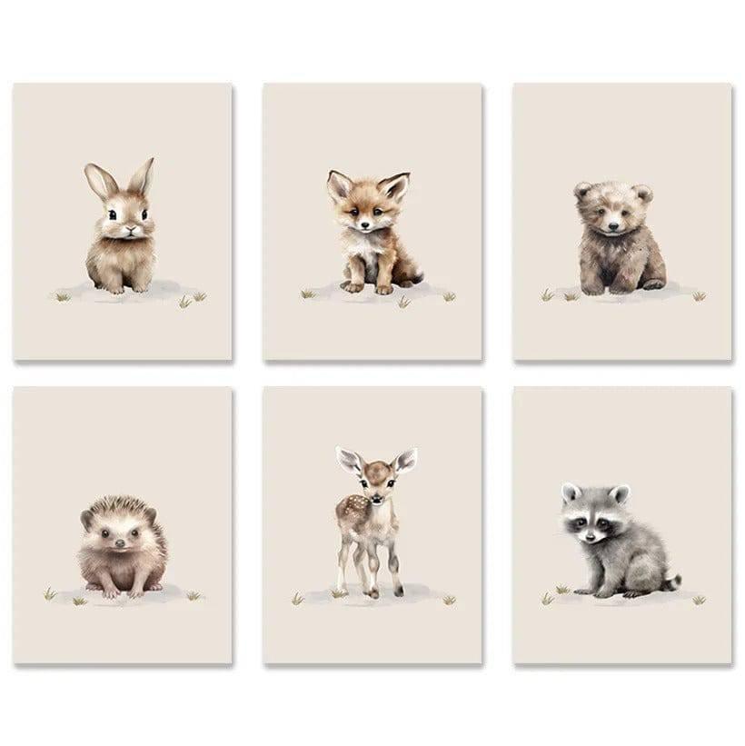 Affiches petits animaux des bois - Mon alpaga
