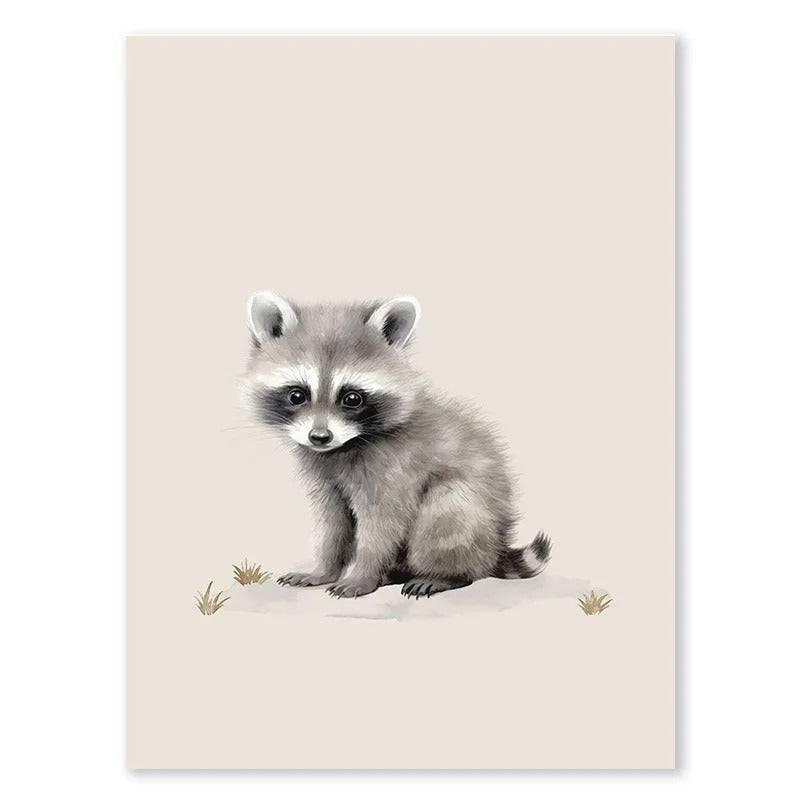 Affiches petits animaux des bois - Mon alpaga