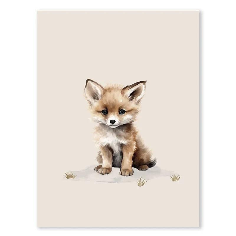 Affiches petits animaux des bois - Mon alpaga