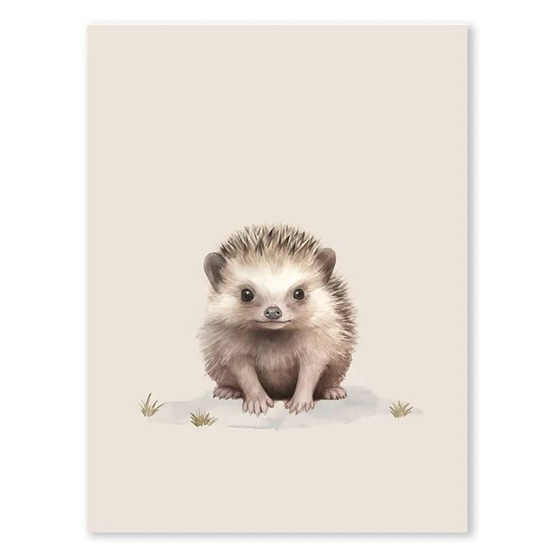 Affiches petits animaux des bois - Mon alpaga