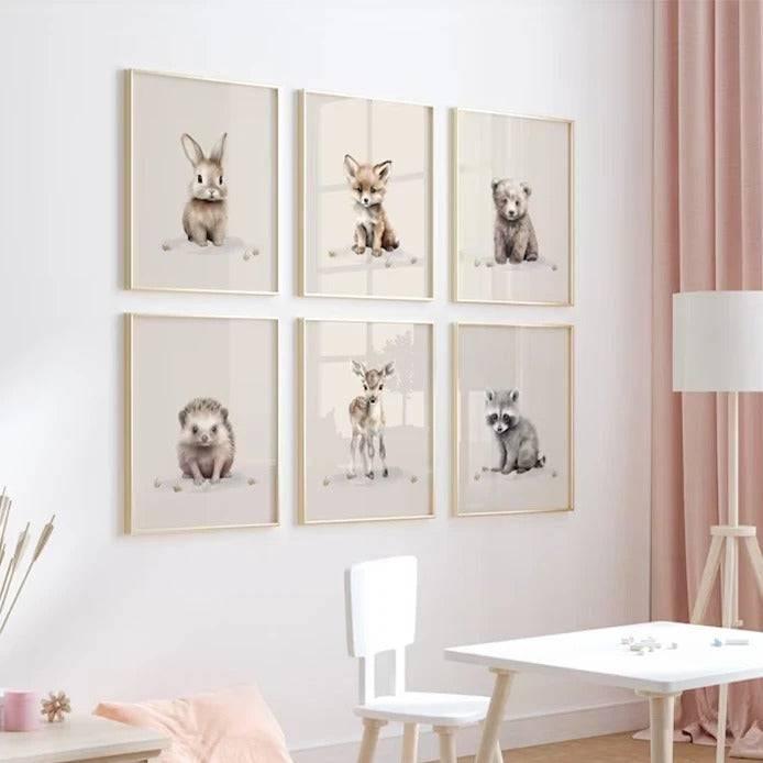 Affiches petits animaux des bois - Mon alpaga