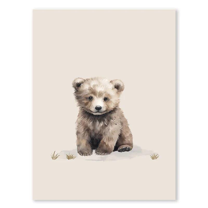 Affiches petits animaux des bois - Mon alpaga