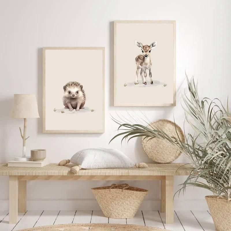 Affiches petits animaux des bois - Mon alpaga
