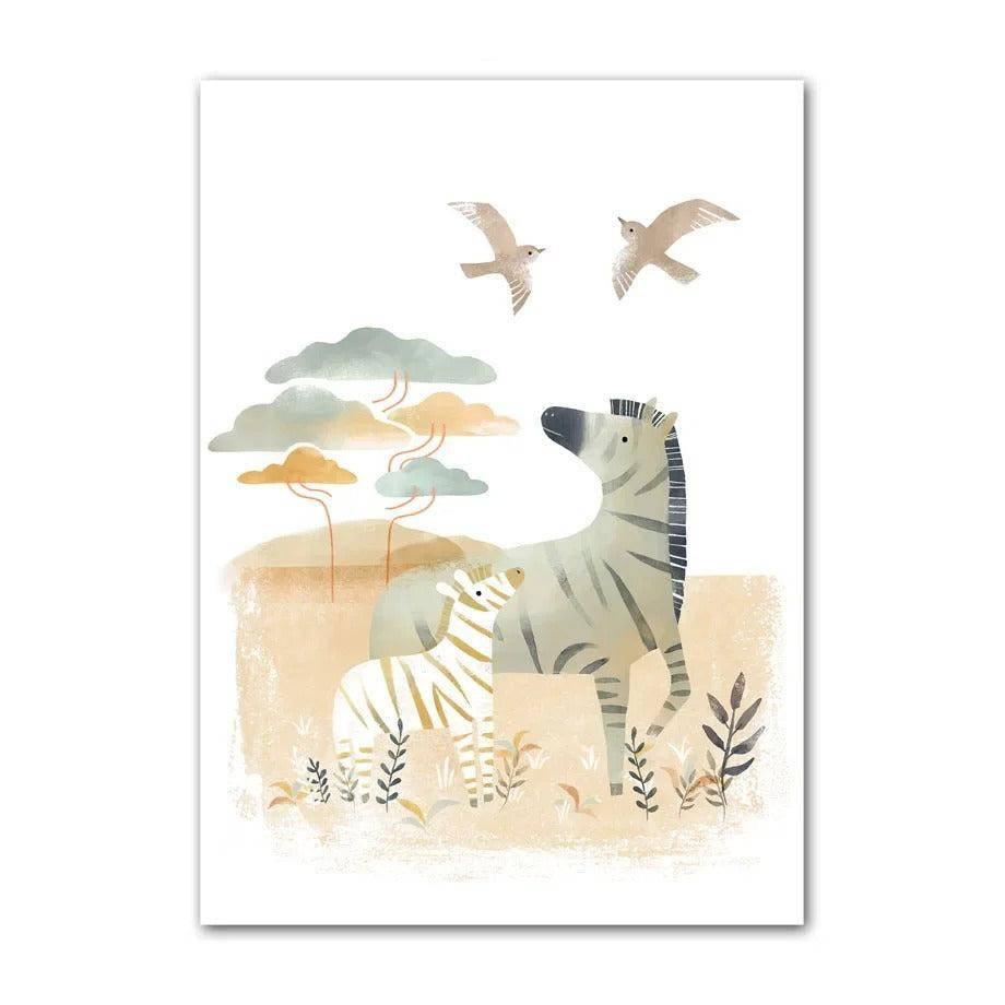 Affiches Safari pastel - Mon alpaga